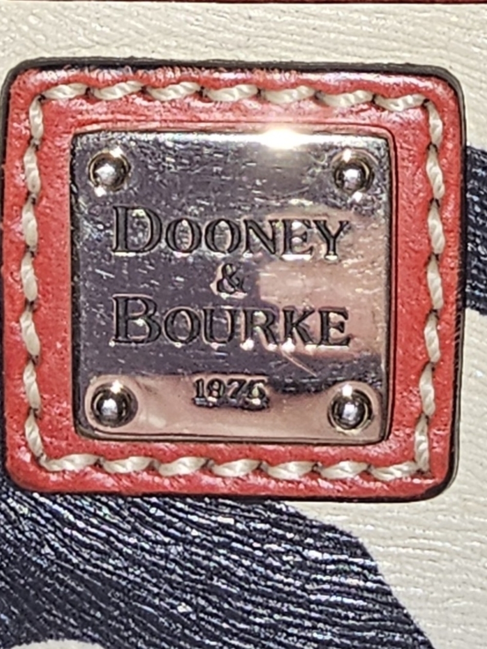 Dooney & Bourke Black, White & Red Zebra Print Wristlet - Picture 6 of 10